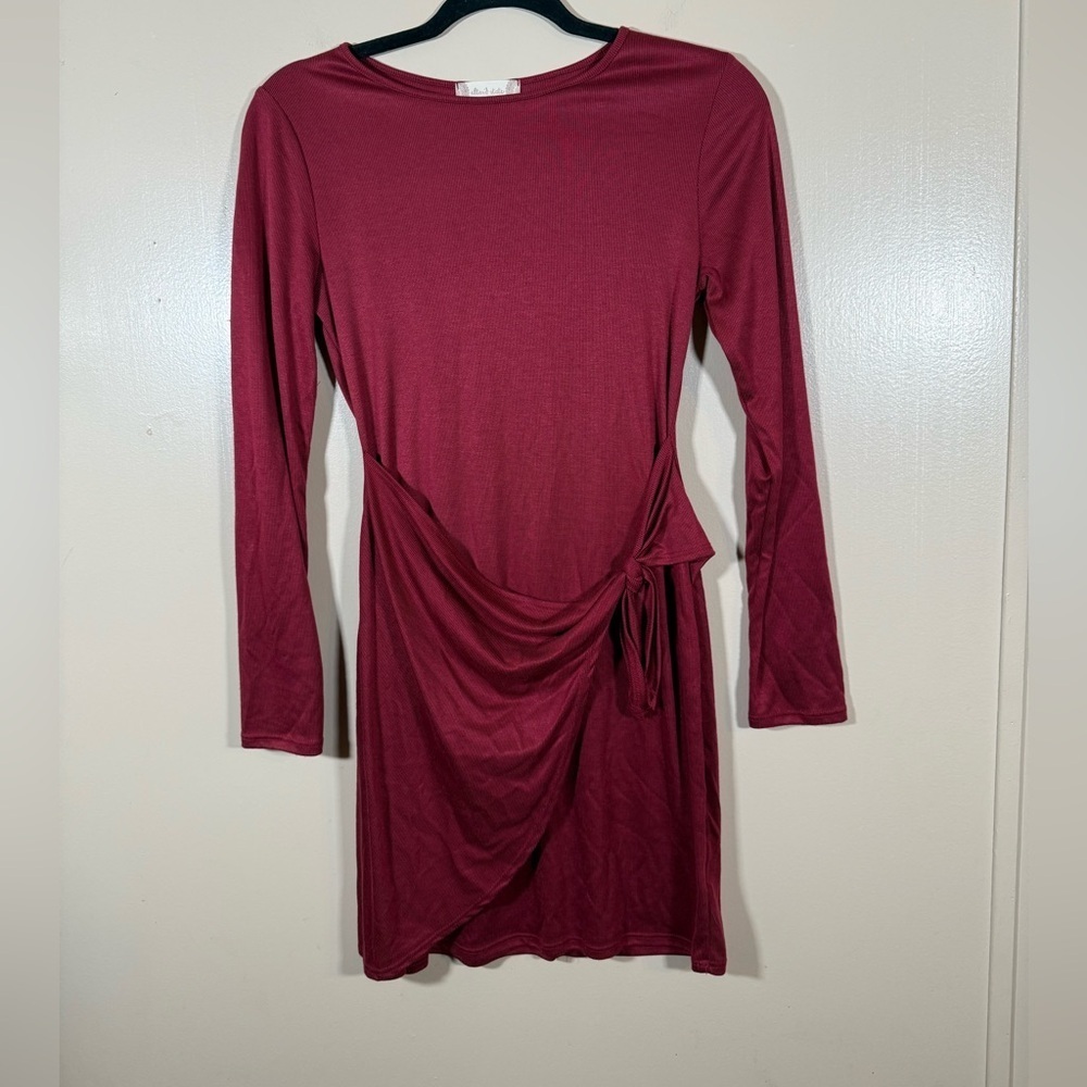 Altar’d State Taysia Wrap Mini Dress Red size Medium